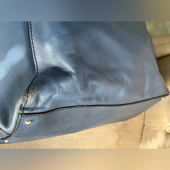 Kate Spade Blue Satchel with Silver Accents - Picture 10 of 13